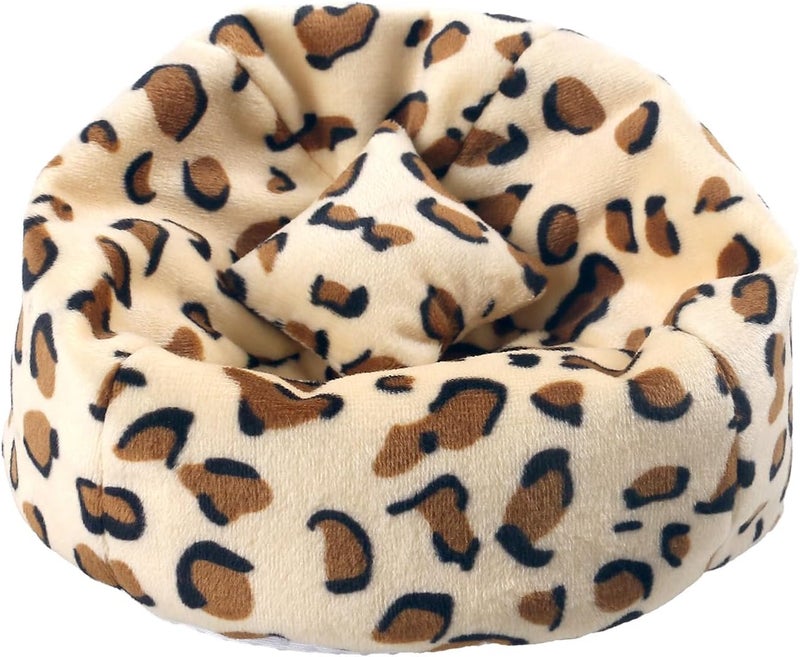 Walant Doll Car Seat Compatible with Labubu, Handmade Bean Bag Chair for 15-17cm Doll, Anti-Slip Bottom, Cute Doll Accessories for Display, Fans&Collectors Gifts, Durable Corduroy Fabric (Leopard Print) - Image 1